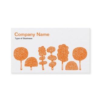Topiary - Orange on White