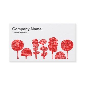 Topiary - Red on White