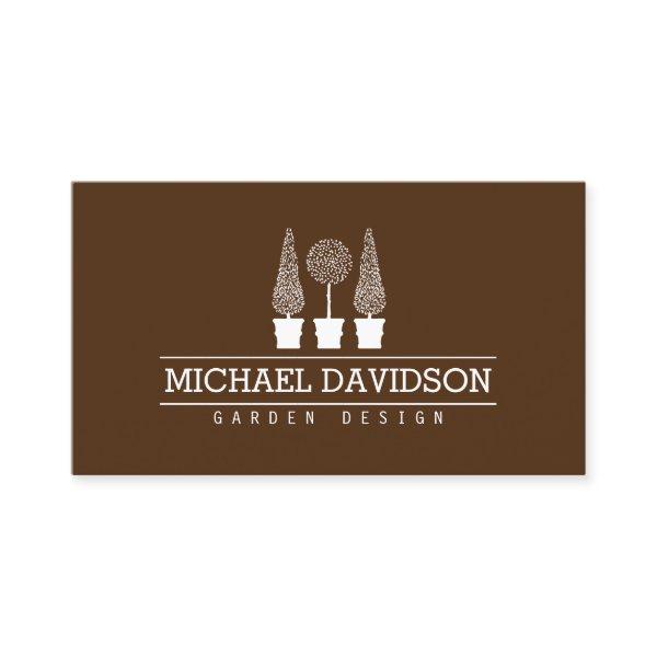 Topiary Trio Gardener Landscaping Brown
