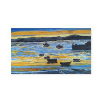 Topsham, Devon SW England. Sunset painting  Canvas