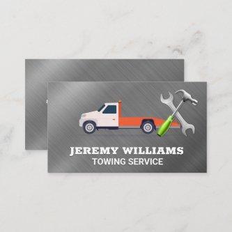 Tow Truck Services | Metallic | Hammer Wrench Logo