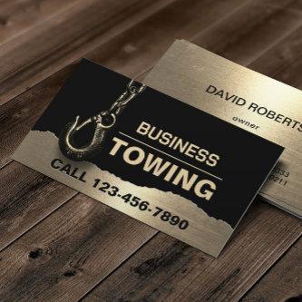 Towing Company Professional Black & Gold Tow Hook