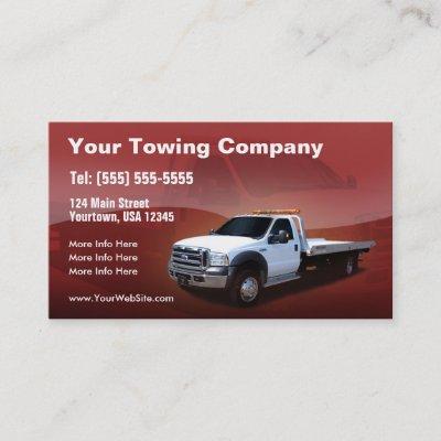 Towing Company white truck design