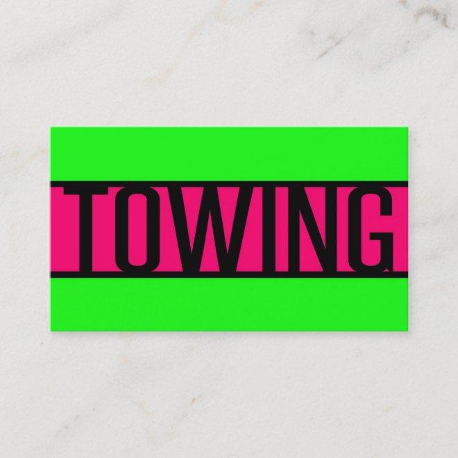 Towing Neon Green and Hot Pink