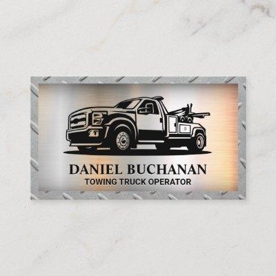 Towing Truck Vehicle | Metal Background