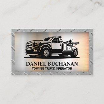 Towing Truck Vehicle | Metal Background