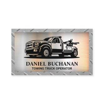 Towing Truck Vehicle | Metal Background