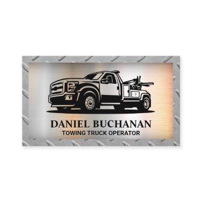 Towing Truck Vehicle | Metal Background