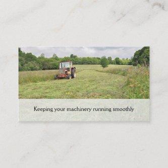 Tractor haymaking