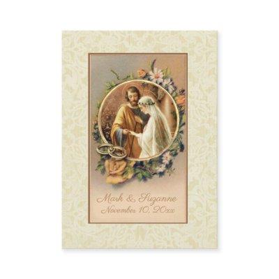 Traditional Catholic Wedding Favor Holy Card