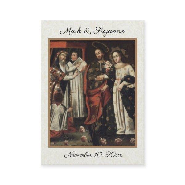 Traditional Catholic Wedding Favor Holy Card