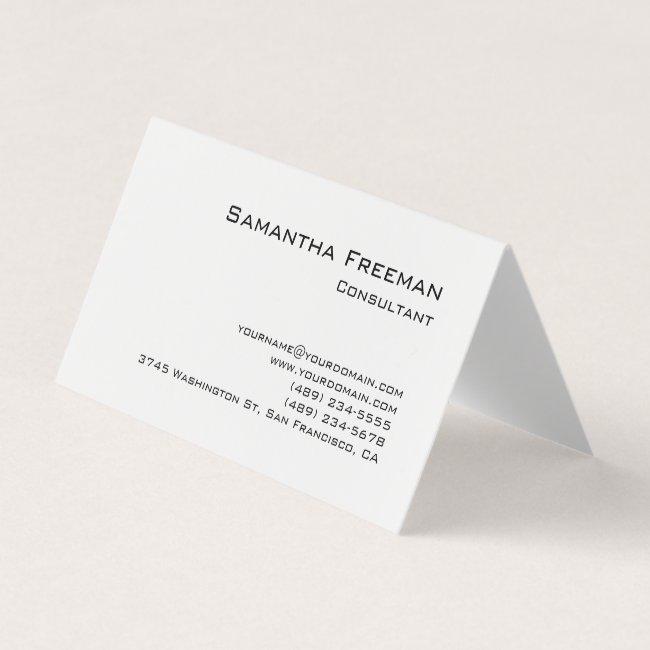 Traditional Clean Plain White Minimalist