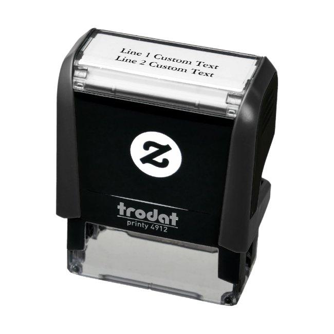 Traditional Custom Business 2 Lines of Serif Text Self-inking Stamp