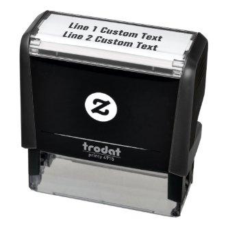 Traditional Custom Business 2 Lines of Serif Text  Self-inking Stamp