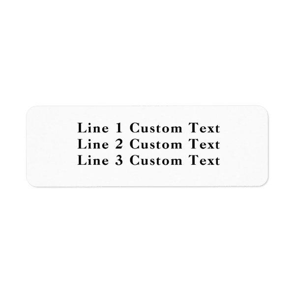 Traditional Custom Business 3 Lines of Serif Text Label