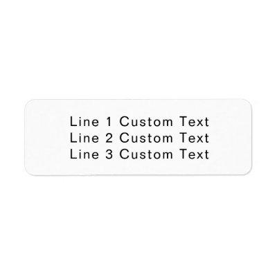 Traditional Custom Business 3 Lines of Serif Text Label
