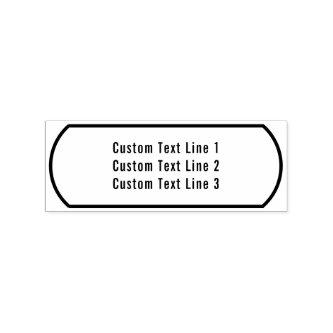 Traditional Custom Business 3 Lines of Serif Text  Rubber Stamp