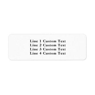 Traditional Custom Business 4 Lines of Serif Text Label