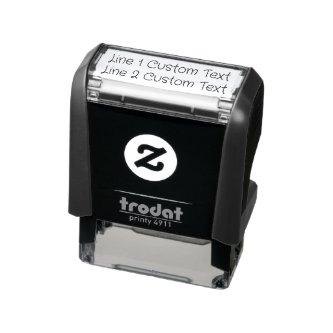 Traditional Custom Business 4 Lines of Serif Text Self-inking Stamp