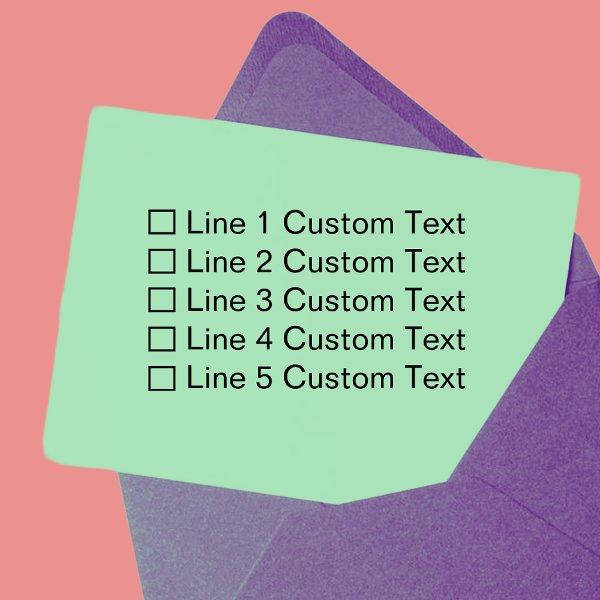 Traditional Custom Business 5 Lines Checkbox Self-inking Stamp