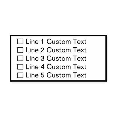 Traditional Custom Business 5 Lines Checkbox Self-inking Stamp