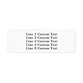 Traditional Custom Business 5 Lines of Serif Text Label