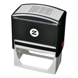 Traditional Custom Business 5 Lines of Serif Text Self-inking Stamp