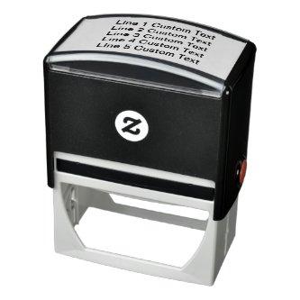 Traditional Custom Business 5 Lines of Serif Text Self-inking Stamp