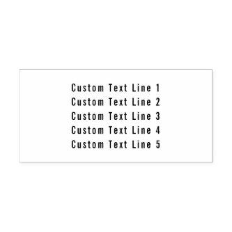 Traditional Custom Business 5 Lines of Serif Text Self-inking Stamp