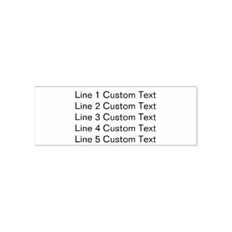 Traditional Custom Business 5 Lines of Serif Text Self-inking Stamp