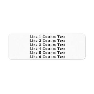 Traditional Custom Business 6 Lines of Serif Text  Label