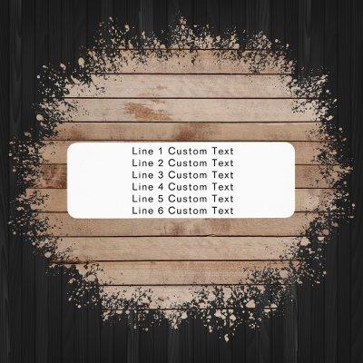 Traditional Custom Business 6 Lines of Serif Text Label