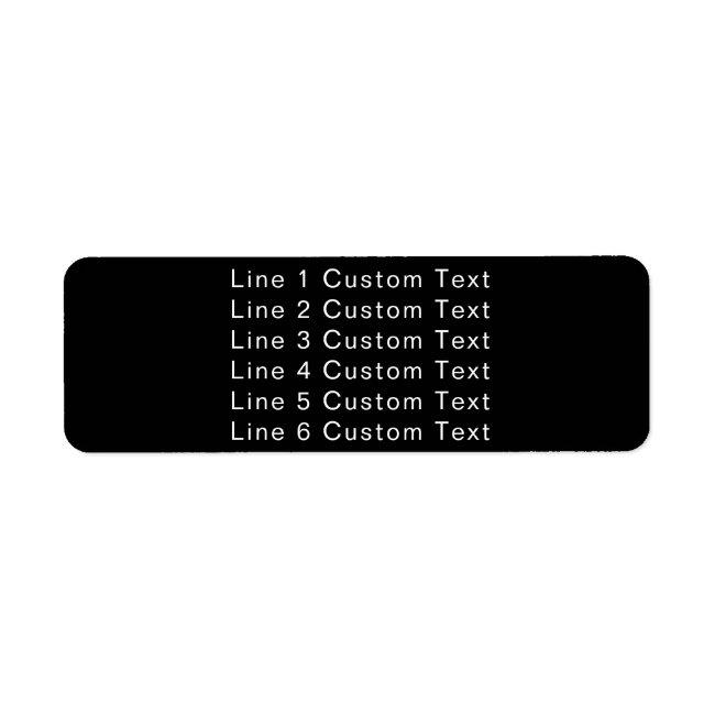 Traditional Custom Business 6 Lines of Serif Text Label