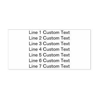 Traditional Custom Business 7 Lines of Serif Text Self-inking Stamp