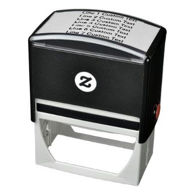 Traditional Custom Business 7 Lines of Serif Text Self-inking Stamp