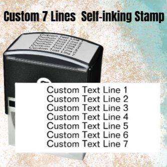 Traditional Custom Business 7 Lines of Serif Text Self-inking Stamp
