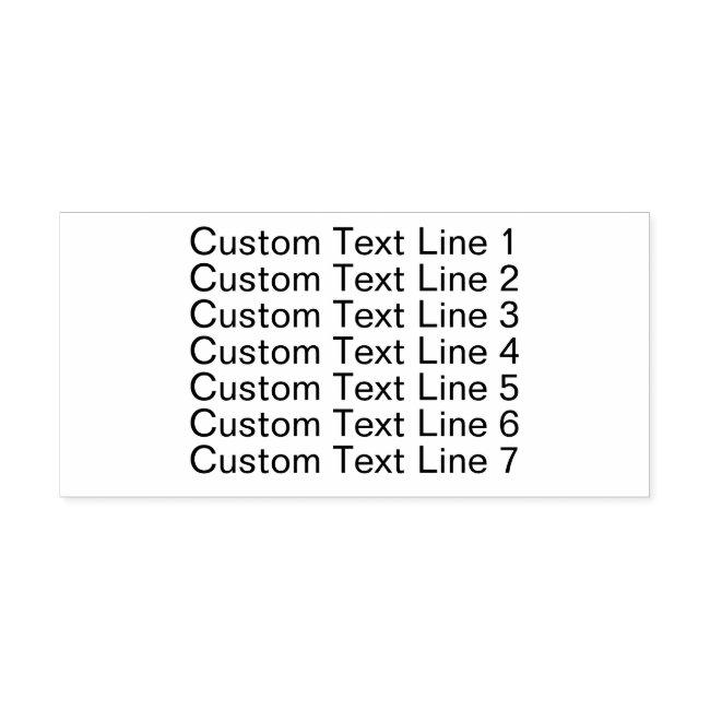Traditional Custom Business 7 Lines of Serif Text Self-inking Stamp