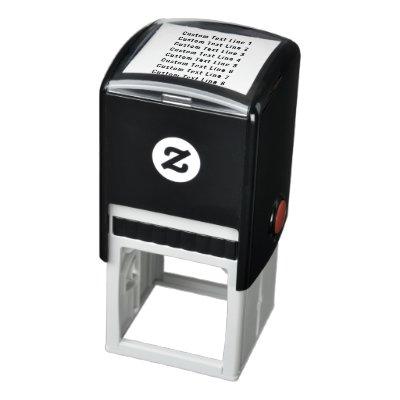 Traditional Custom Business 8 Lines of Serif Text Self-inking Stamp