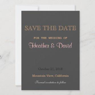 Traditional Linen Save the Date Wedding Invitation