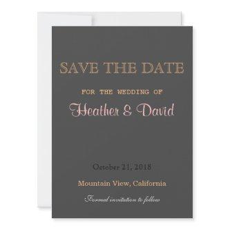 Traditional Linen Save the Date Wedding Invitation