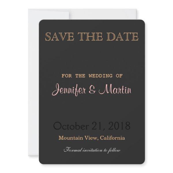 Traditional Rounded Grey Wedding Invitation