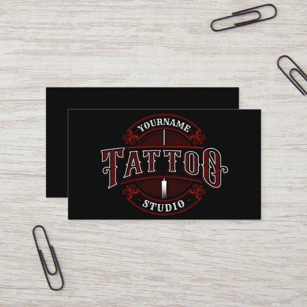 Traditional Style ADD NAME Tattoo Studio Shop