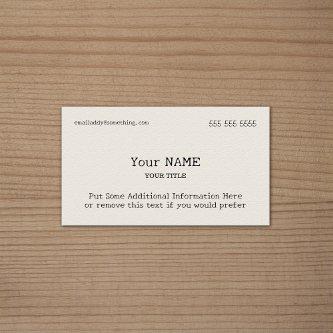 Traditional Type Bone