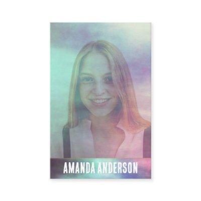 Transparent colorful watercolor overlay photo