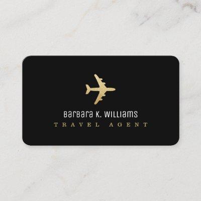 Travel Agent Black  with an Airplane