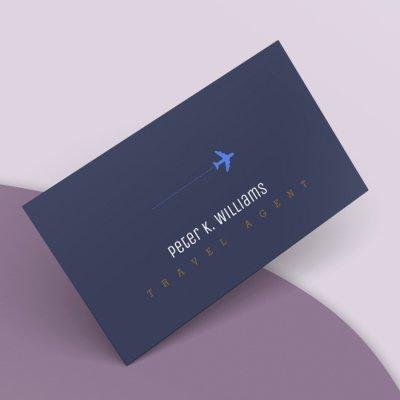 travel agent blue  with an airplane
