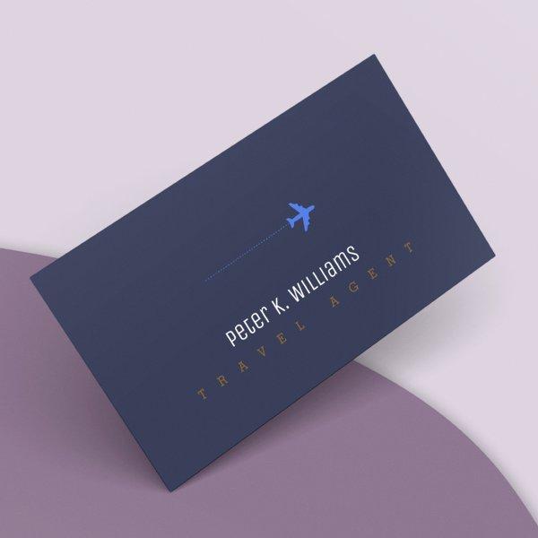 travel agent blue  with an airplane