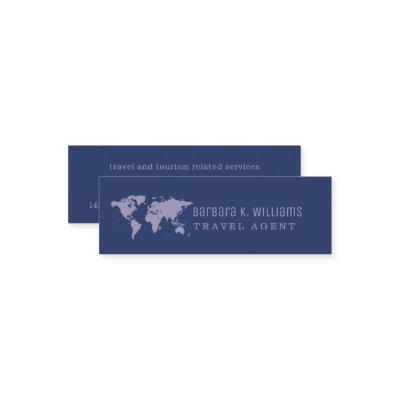 Travel Agent Blue  World Map