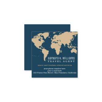 Travel Agent Modern  with World Map