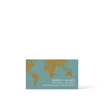 Travel Agent Modern dusty-teal-blue